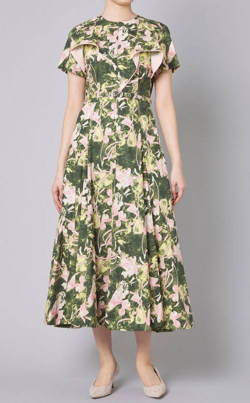 アイリスプリントドレープワンピース