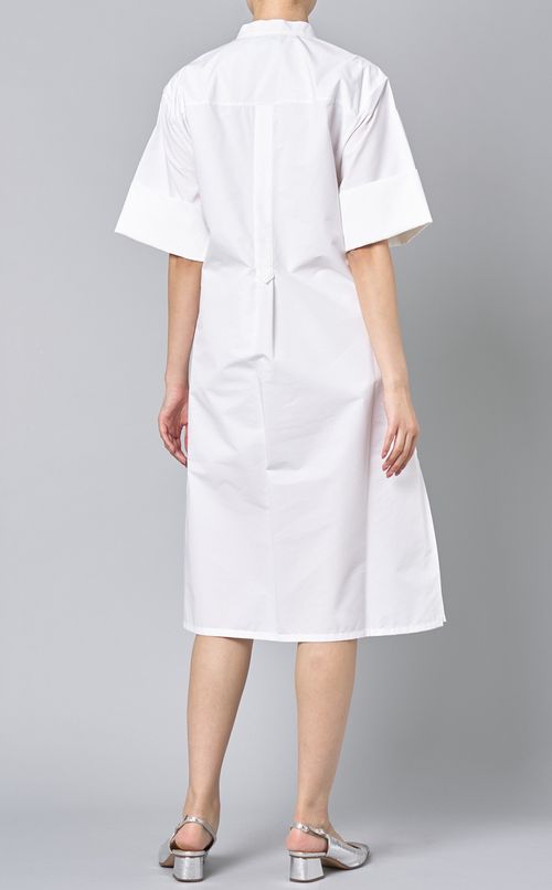 コットンストレッチシャツワンピース