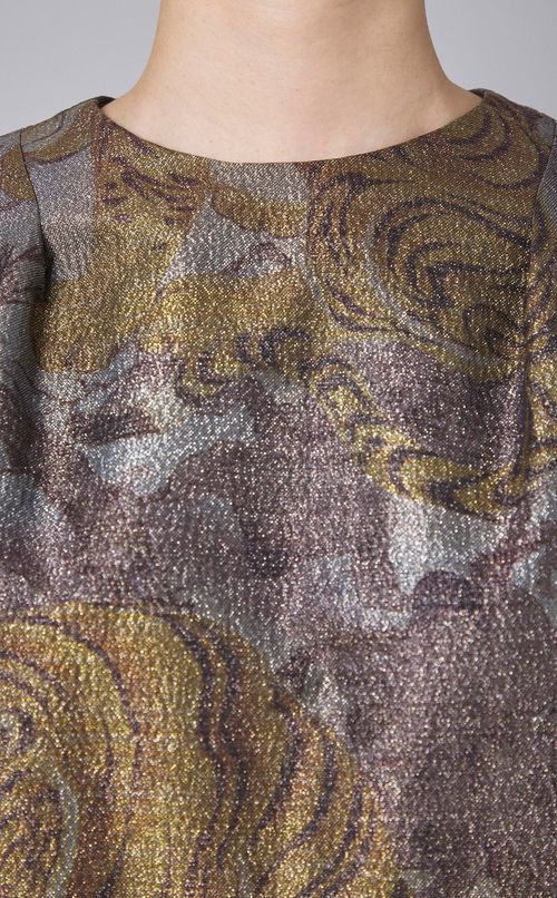 タイガー柄ラメジャガードワンピース