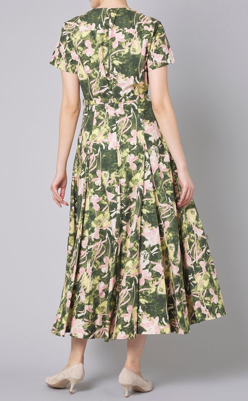 アイリスプリントドレープワンピース