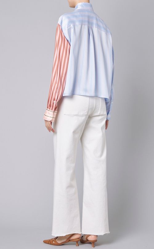 ツイルミックスストライプシャツ