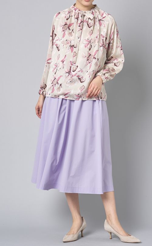 ストレッチタフタギャザースカート