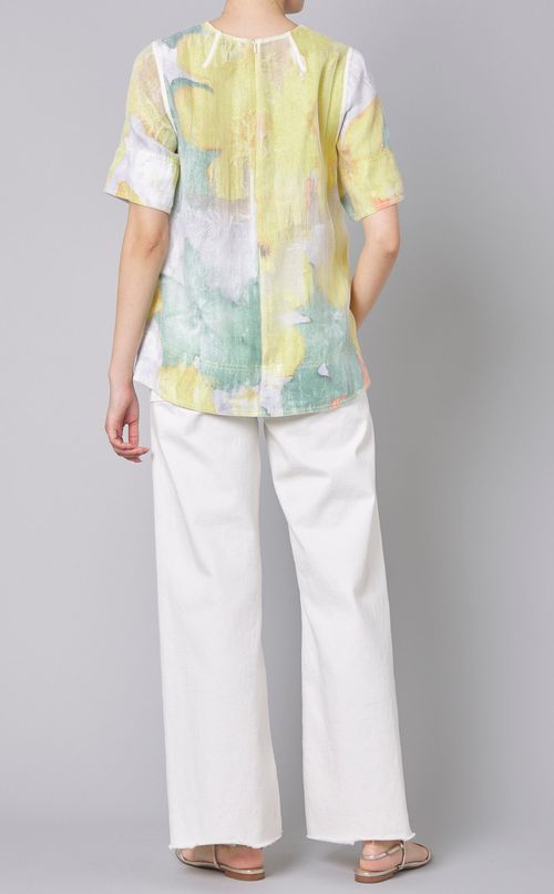 オーガンジービッグフラワーブラウス