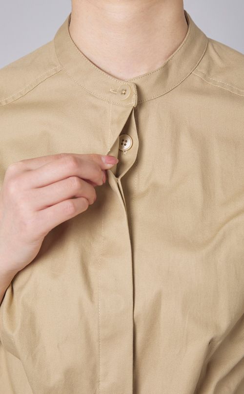 バンドカラーオリガミシャツワンピース