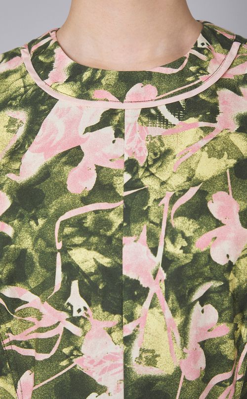 アイリスプリントハーフスリーブブラウス