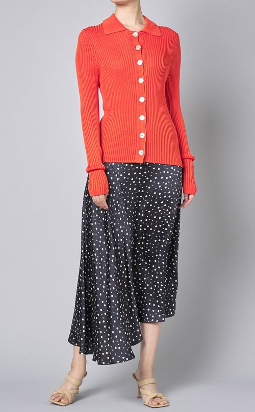 ランダムドットミディスカート