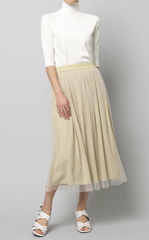 チュール付イージースカート