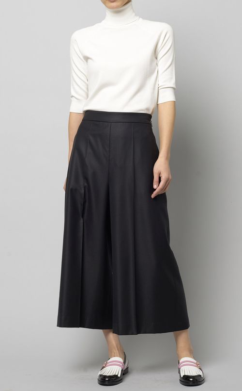 シルクウールワイドパンツ