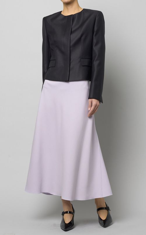 シルクウールノーカラージャケット