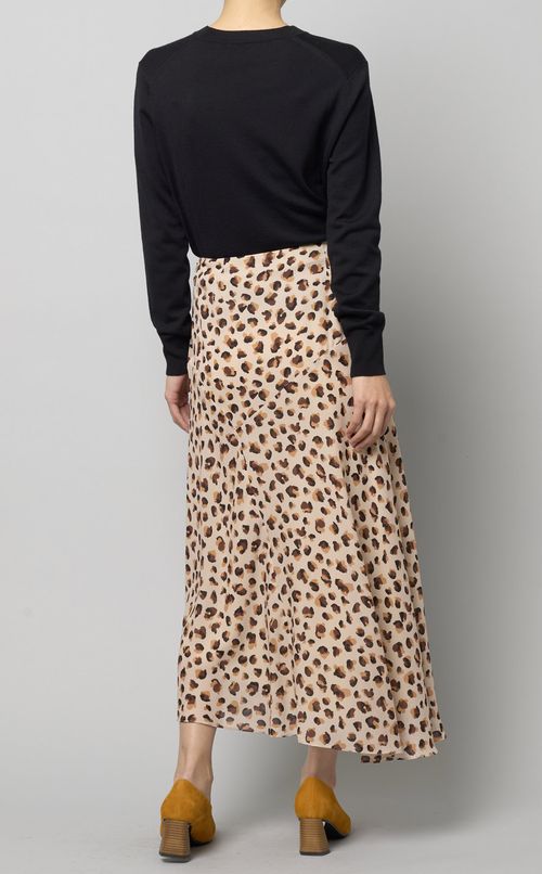 アニマルプリントドレープスカート