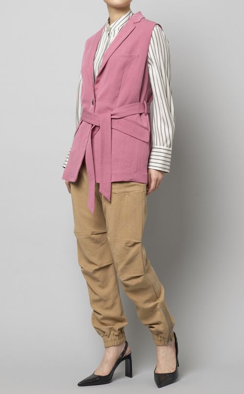 テーラードノースリーブジャケット