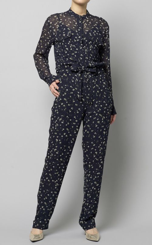 フラワープリントジャンプスーツ