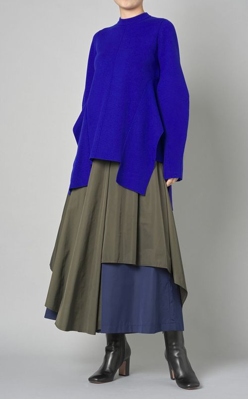 コクーンスリーブデザインニット