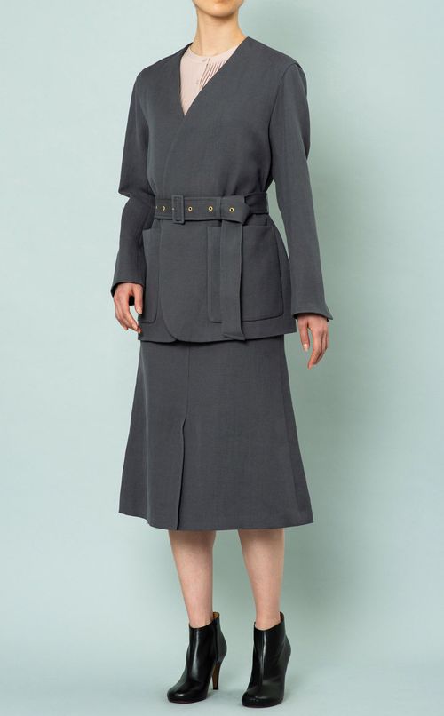 コットンリネンハイウエストスカート