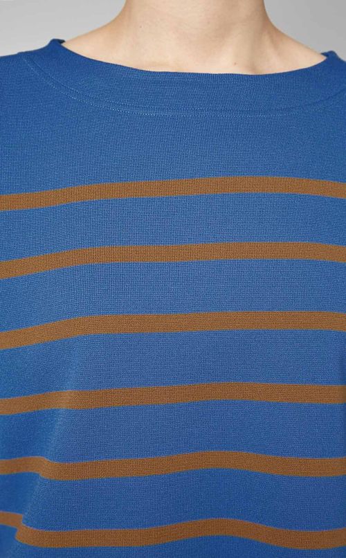 ボーダーフレアスリーブプルオーバー