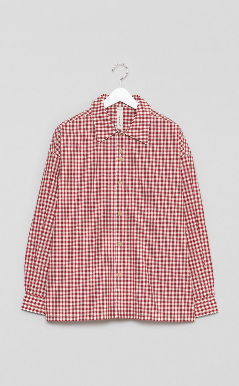 ギンガムブラッシュポプリンシャツ