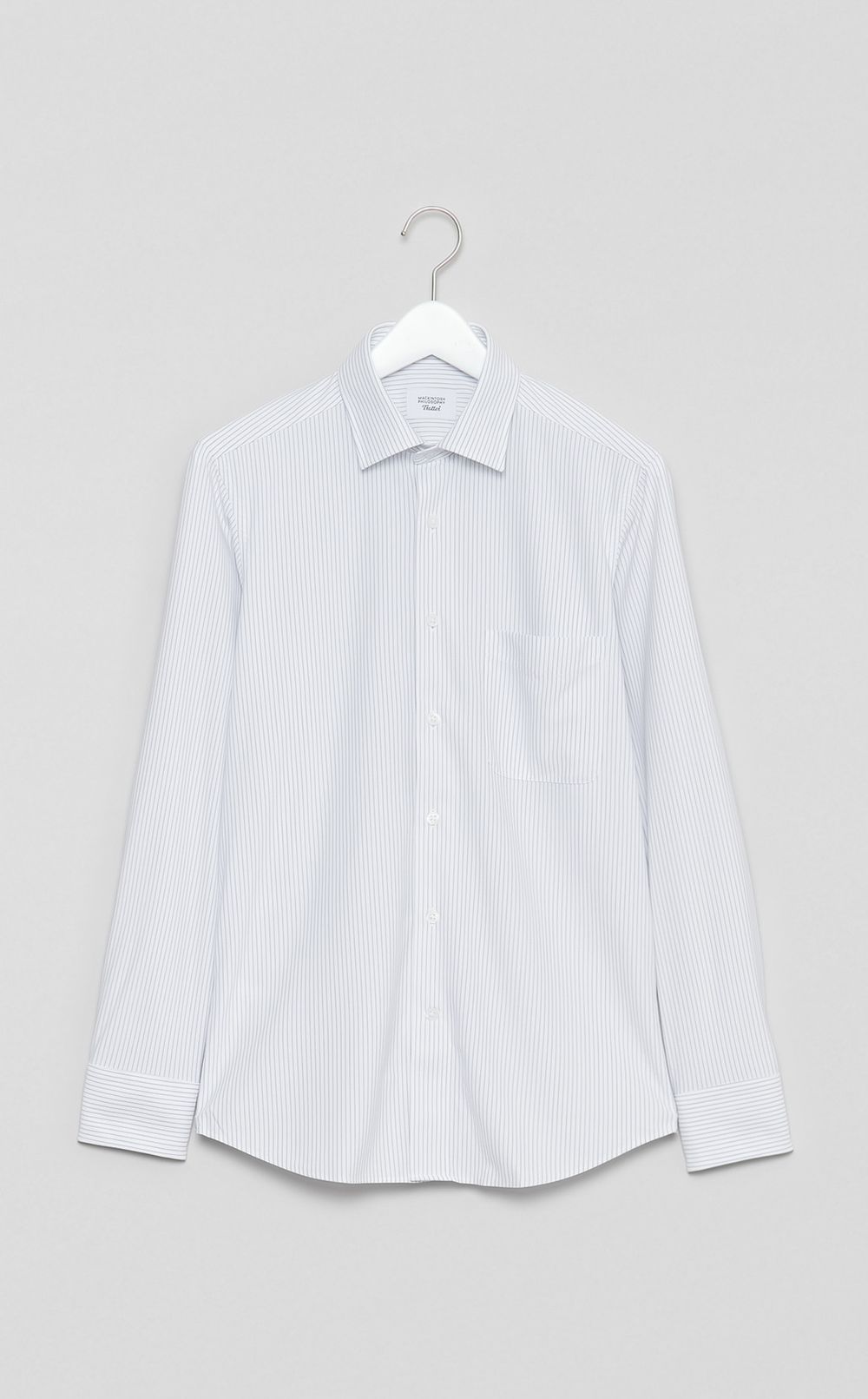 トリコットストライプボタンダウンシャツ