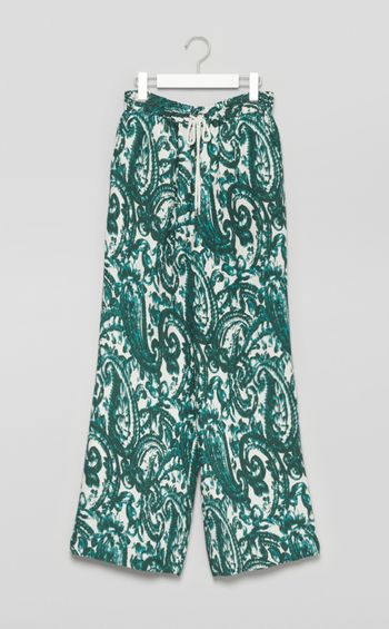 ペイズリープリントイージーパンツ