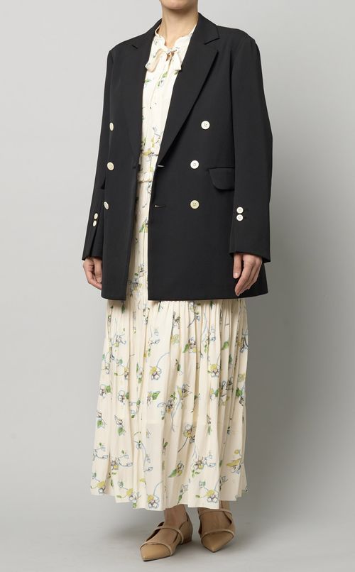 フラワープリントティアードワンピース