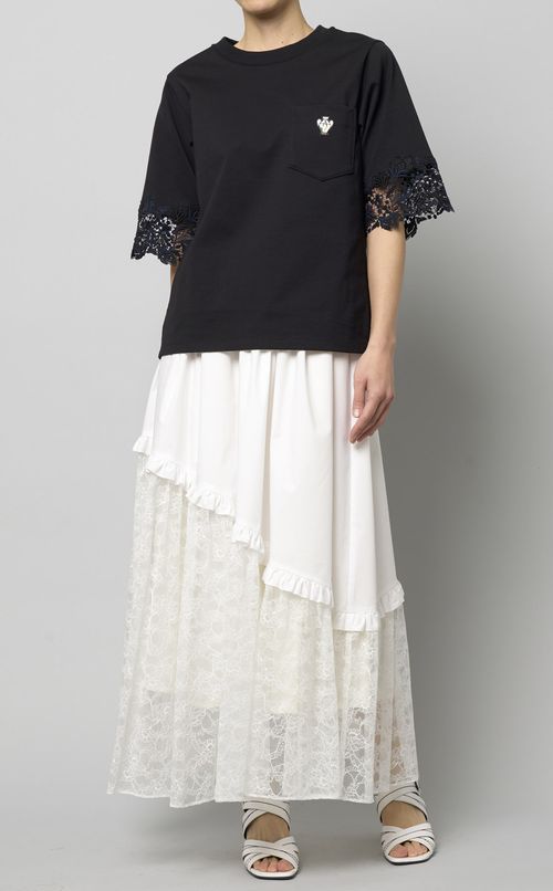 レーススリーブカットソー