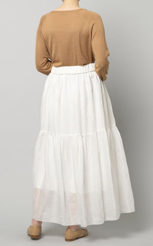 リネンティアードスカート