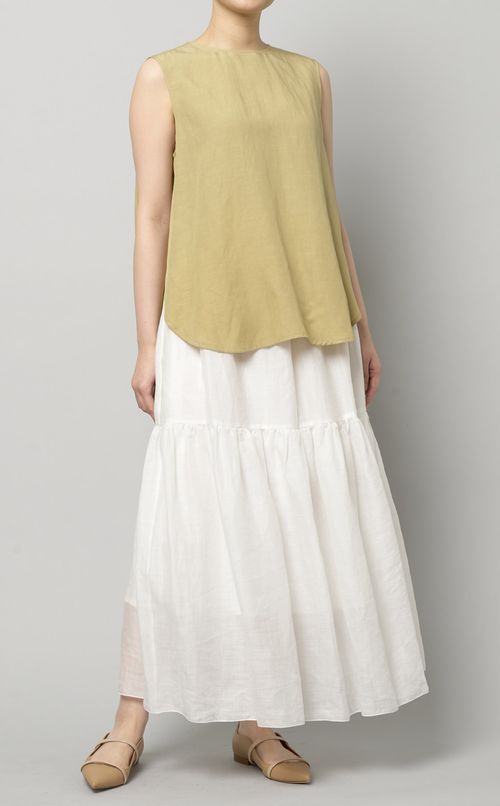 リネンティアードスカート