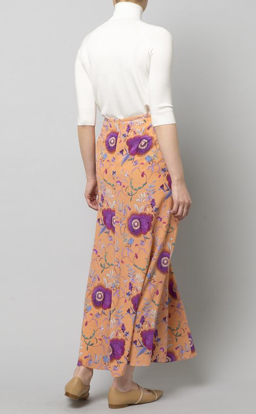 プリントナローロングスカート