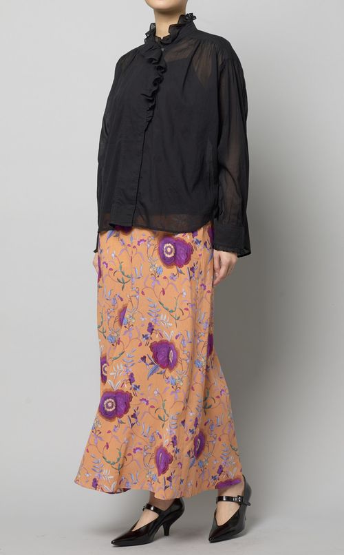 プリントナローロングスカート