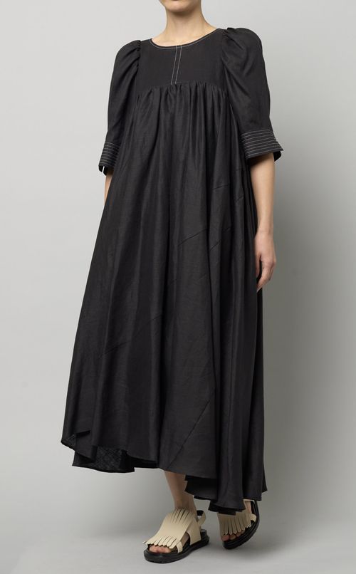 イレギュラーヘムリネンワンピース