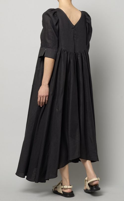 イレギュラーヘムリネンワンピース