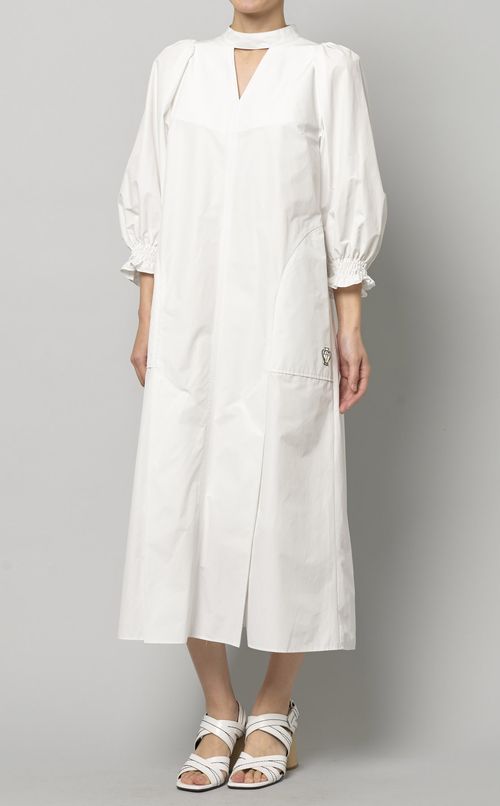 シャーリングスリーブワンピース