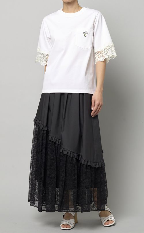 レーススリーブカットソー