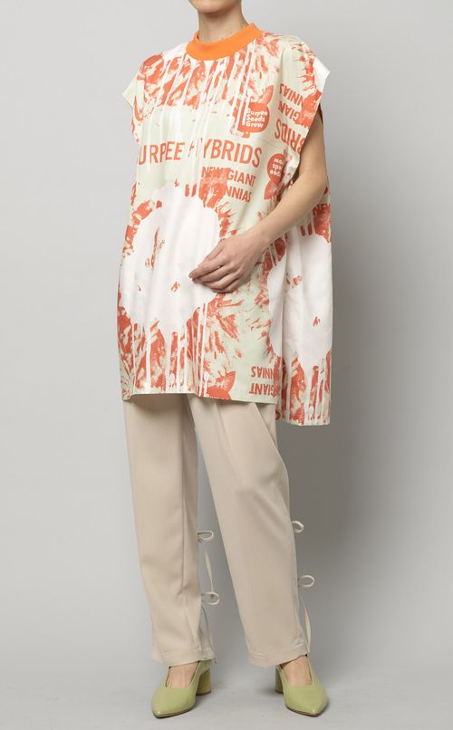 サイドスリットプリントプルオーバー