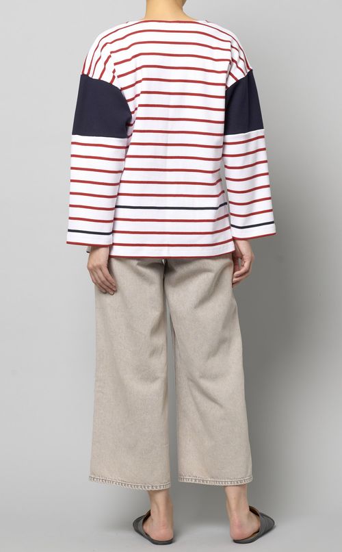 ジャージーボーダープルオーバー