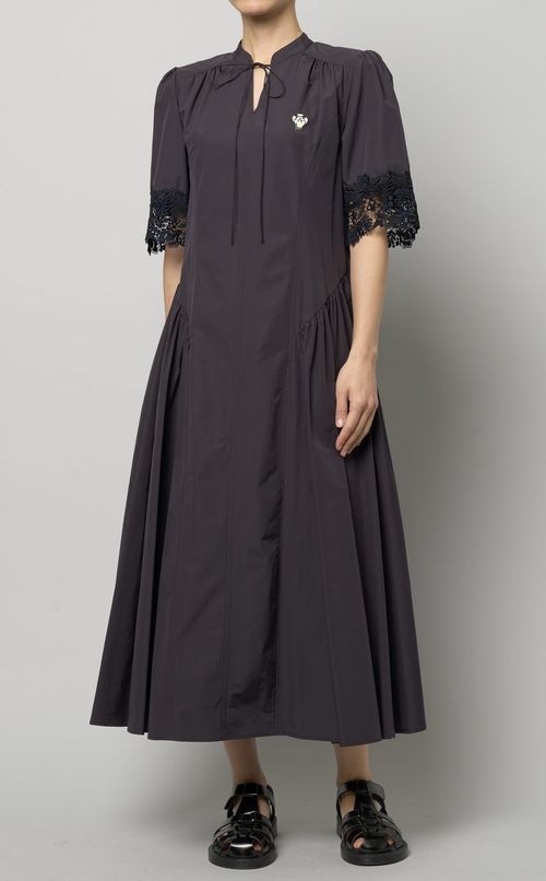 レーススリーブギャザーワンピース