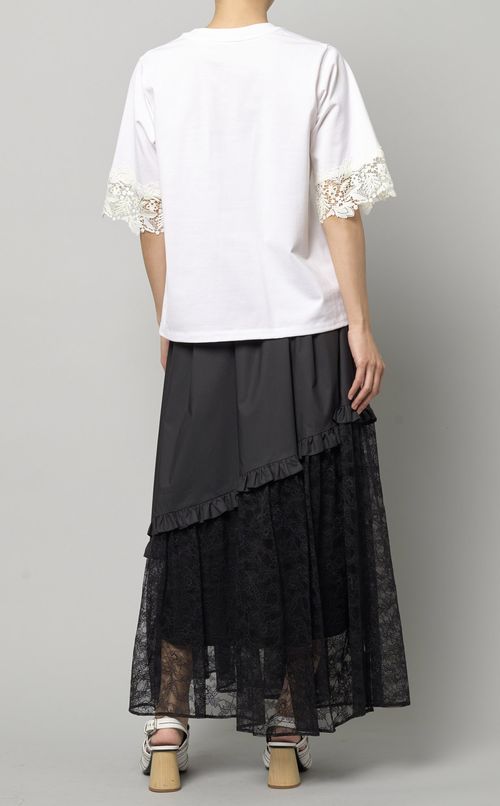 レーススリーブカットソー