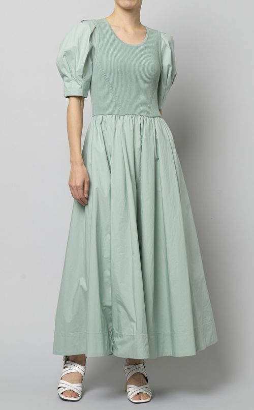 ニットコンビフレアワンピース