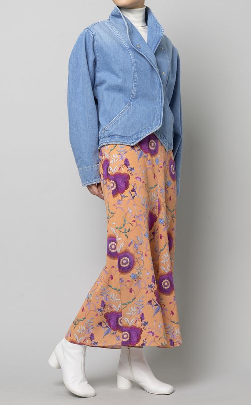 パフショルダーデニムジャケット