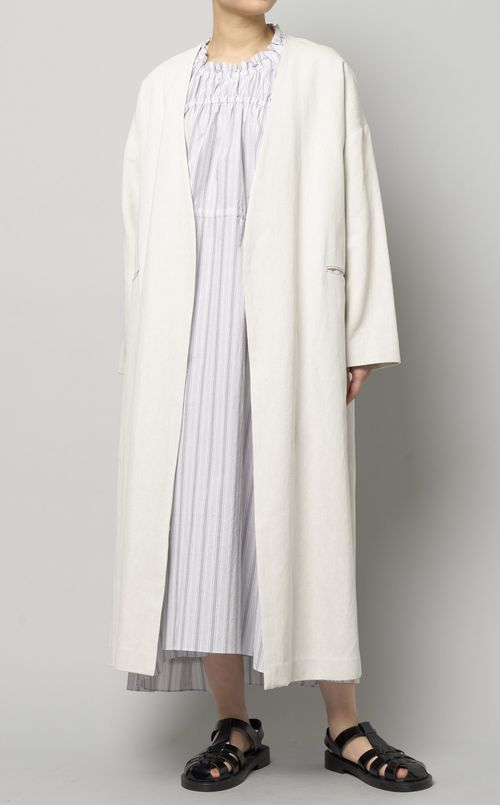 ストライプギャザーワンピース