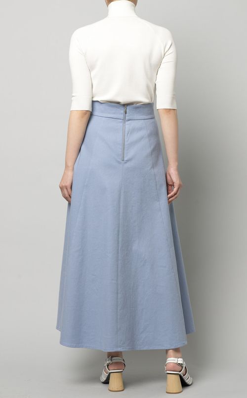 リネン混フレアスカート