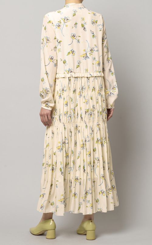 フラワープリントティアードワンピース