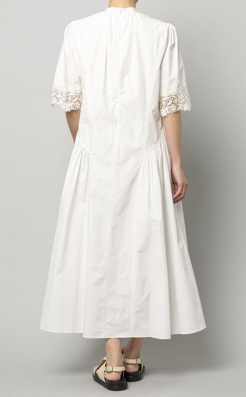 レーススリーブギャザーワンピース