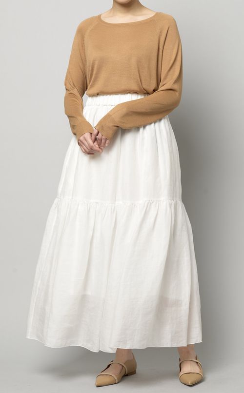 リネンティアードスカート