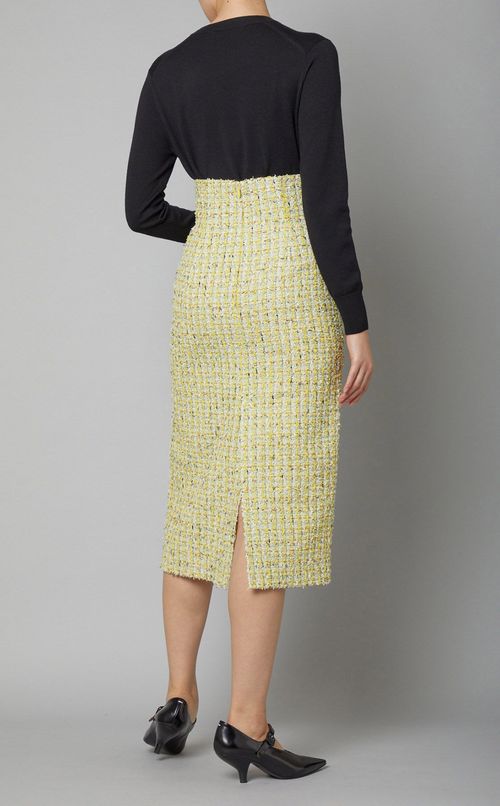 ハイウエストツイードタイトスカート