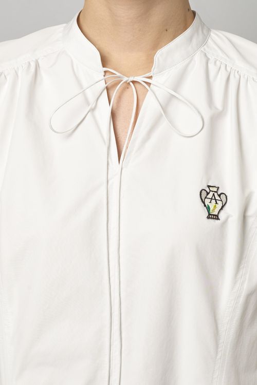 レーススリーブギャザーワンピース