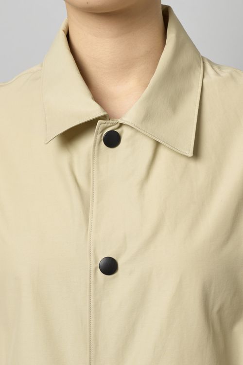 コットン混ドローストリングコート