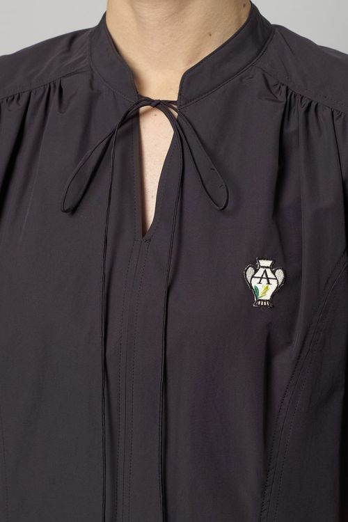 レーススリーブギャザーワンピース