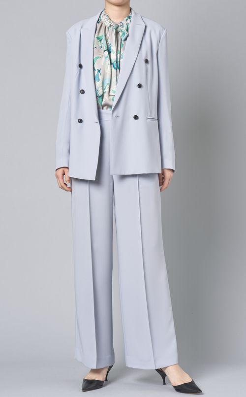 フラワーボウタイギャザーブラウス