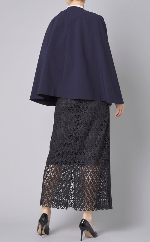 ノーカラーケープジャケット