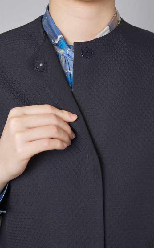 ピンドットコクーンショートジレ